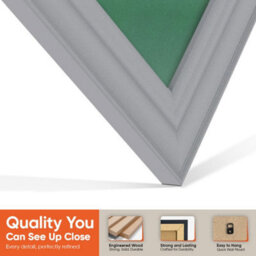 "16X16"" Silver Classic Vinyl Record Frame With Emerald Mount For 12 Inch Lp Disc - Ak Frames" - thumbnail 3