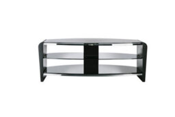 Alphason Francium Tv-Stand With 3 Shelves Black - thumbnail 1