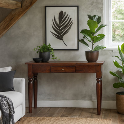 Wyld Haus Oxford Mahogany Mango Wood Console Table With 1 Drawer - image 1