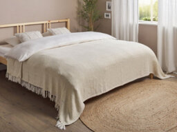 Beliani Bedspread Toutli Cotton 220 X 240 Cm Light Beige - thumbnail 2