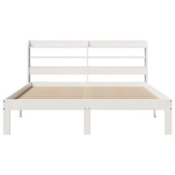 Berkfield Bed Frame With Headboard Without Mattress White 160X200 Cm - thumbnail 4
