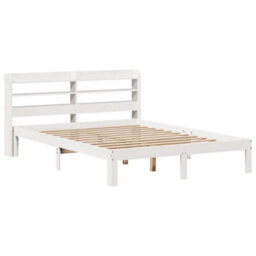 Berkfield Bed Frame With Headboard Without Mattress White 160X200 Cm - thumbnail 3