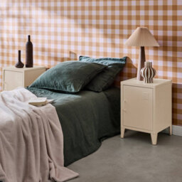Sweeek - Set Of 2 Industrial Bedside Tables, 1 Door, Soho, Beige, 38X38X57 Cm - thumbnail 3