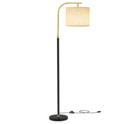 Ledrem Led Floor Lamp, Adjustable Height Standing Lamp With Fabric Lampshade For Living Room, 151-176 Cm, Matte Black - thumbnail 2