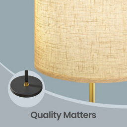 Ledrem Led Floor Lamp, Adjustable Height Standing Lamp With Fabric Lampshade For Living Room, 151-176 Cm, Matte Black - thumbnail 8