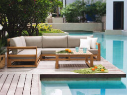 Beliani Outdoor Cushion Cover Set Timor Taupe - thumbnail 2