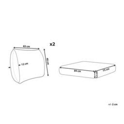 Beliani Outdoor Cushion Cover Set Timor Taupe - thumbnail 3