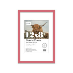 "12X8"" Pink Frame With Mount For 8X6"" Pictures 20mm Thin Edge Portrait And Landscape Display With Wall Hooks And Kickstand" - thumbnail 1