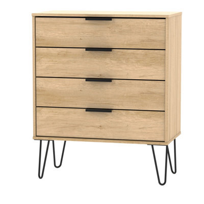 Osaka 4 Drawer Chest Of Drawers In Nebraska Oak (Ready Assembled) - image 1