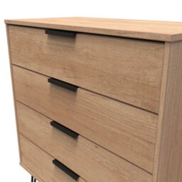 Osaka 4 Drawer Chest Of Drawers In Nebraska Oak (Ready Assembled) - thumbnail 5