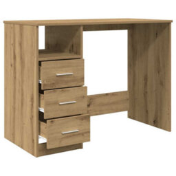 Berkfield Modern Desk Artisan Oak 102X76X50 Cm Engineered Wood - thumbnail 9