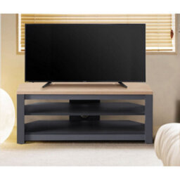 "TTAP Tnw Memphis Corner Tv Stand For Up To 50"" Tvs - Grey & Oak" - thumbnail 4