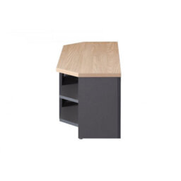 "TTAP Tnw Memphis Corner Tv Stand For Up To 50"" Tvs - Grey & Oak" - thumbnail 5