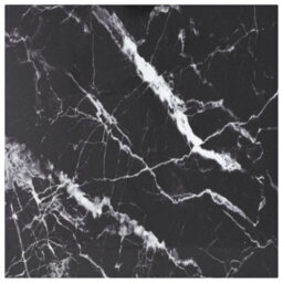 Vidaxl Table Top Black 60X60 Cm 6 mm Tempered Glass With Marble Design Table Tops - thumbnail 1