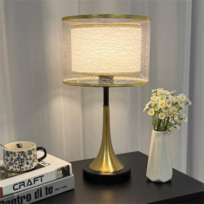Vrygle Mid-Century Nightstand Table Lamp 3-Way Bedroom Bedside Lamps With Plug For Desk Dorm, Office - image 1
