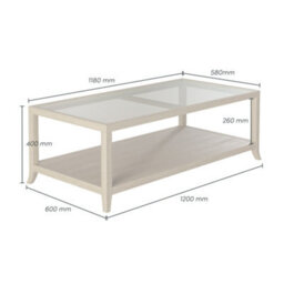 Wyld Haus Portugal Oak And Cane Coffee Table With Glass Top - thumbnail 4