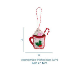 Groves Of Thames Felt Kit H/chocolate - Felt Decoration Kit: Christmas: Hot Chocolate - Trimits - thumbnail 4