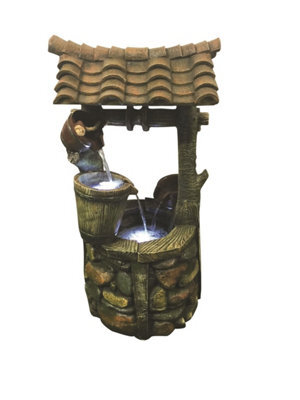 Outdoor Living UK Aqua Creations Large Well Solar Water Feature With Protective Cover - image 1
