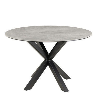 Furniture To Go Heaven Round Dining Table With Ceramic Grey Top (L) 119Cm Seats Up To 4 - image 1
