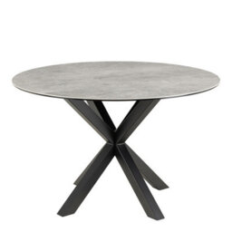 Furniture To Go Heaven Round Dining Table With Ceramic Grey Top (L) 119Cm Seats Up To 4