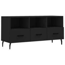 Berkfield Tv Cabinet Black 102X36X50 Cm Engineered Wood - thumbnail 2