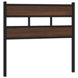 Berkfield Headboard Brown Oak 100 Cm Steel And Engineered Wood - thumbnail 2
