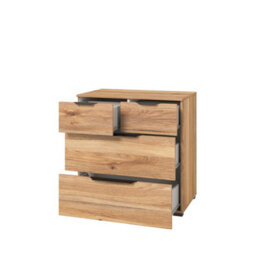 Arte Elegant Tokyo 27 Chest Of Drawers H740mm W720mm D450mm In Oak Mauvella, Four Drawers, Modern Design - thumbnail 2