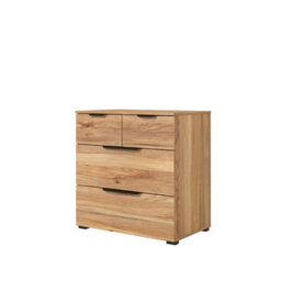 Arte Elegant Tokyo 27 Chest Of Drawers H740mm W720mm D450mm In Oak Mauvella, Four Drawers, Modern Design - thumbnail 1