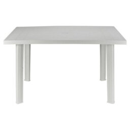 Urbn-Garden Urbnliving 126Cm Length White Large Summer Weather Proof Plastic Rectangle Table Garden Patio Dining Furniture - thumbnail 6