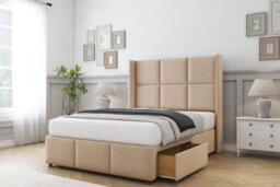 "Comfort Charlie Pebble Plush Divan Bed Set 2 Drawers Foot-End - 54"" Wingback & 12"" Footboard 5' King" - thumbnail 2