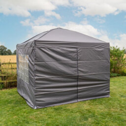 Jack Stonehouse Rapid Pop Up Compact 3X3 Gazebo With Sides Dark Grey - thumbnail 2