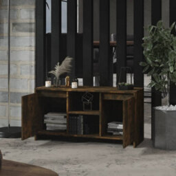 Berkfield Tv Cabinet Smoked Oak 102X37.5X52.5 Cm Engineered Wood - thumbnail 7
