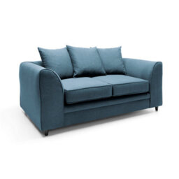 Abakus Direct Darcy 2 Seater Sofa In Teal Linen Fabric - thumbnail 2
