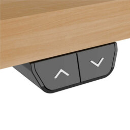 Dellonda Electric Standing Desk, Adjustable, Oak, Office Quiet & Fast 1400 X 700mm - thumbnail 3