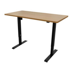 Dellonda Electric Standing Desk, Adjustable, Oak, Office Quiet & Fast 1400 X 700mm - thumbnail 2