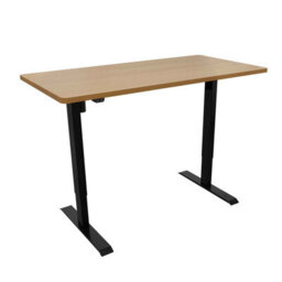Dellonda Electric Standing Desk, Adjustable, Oak, Office Quiet & Fast 1400 X 700mm - thumbnail 5