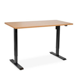 Dellonda Electric Standing Desk, Adjustable, Oak, Office Quiet & Fast 1400 X 700mm - thumbnail 4