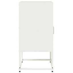 Berkfield Bedside Cabinet White 36X39X78 Cm Cold-Rolled Steel - thumbnail 7