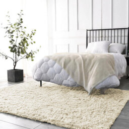 Ameha Living Room Fluffy Shaggy Cream Area Rugs For Bedroom Modern Carpet Non-Slip 120X170 Cm, Non Shedding Indoor/outdoor Rug - thumbnail 3