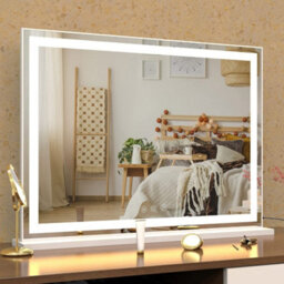 Living And Home Rectangle Hollywood Lighted Led Vanity Makeup Mirror Dressing Table Mirror Touch Control Dimmable 50X42 Cm - thumbnail 2