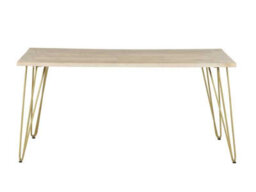 Wyld Haus Bali 6-Seater Light Mango Wood Dining Table With Gold Inlays - thumbnail 2