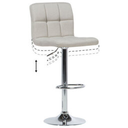Wyld And Coco Noblecasa Set Of 2 Beige Swivel Bar Stools With Height Adjustment And Footrest - thumbnail 7