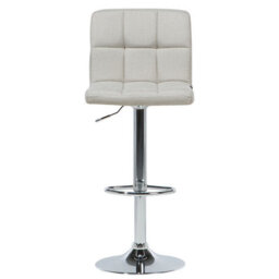 Wyld And Coco Noblecasa Set Of 2 Beige Swivel Bar Stools With Height Adjustment And Footrest - thumbnail 1