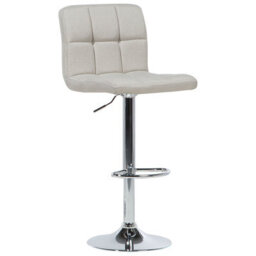 Wyld And Coco Noblecasa Set Of 2 Beige Swivel Bar Stools With Height Adjustment And Footrest - thumbnail 4