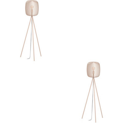 Loops 2 Pack Stylish Modern Sandy Floor Lamp For Indoor Lighting - Elegant Home Décor - image 1