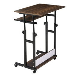 Brown Mobile Computer Desk Home Office Pc Laptop Table Work Study Gaming Workstation - thumbnail 3