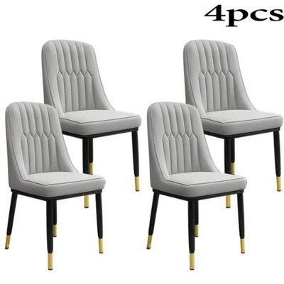 4Pcs Set Of 2-6 Dining Chairs Padded Seat High Back Metal Legs Home Furniture Kitchen - image 1