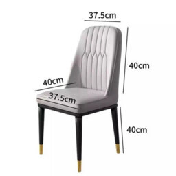 4Pcs Set Of 2-6 Dining Chairs Padded Seat High Back Metal Legs Home Furniture Kitchen - thumbnail 2