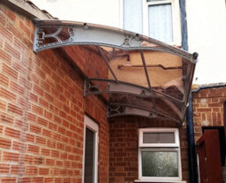 Canofix UK Canofix Door Canopy Pc 1200 Width X 1000 Projection (Grey Bracket - Bronze Sheet) - thumbnail 3