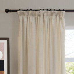 furn. Furn Soft Chenille Blackout Pencil Pleat Curtain Pair, Ecru, (W) 168 X (D) 229Cm - thumbnail 6